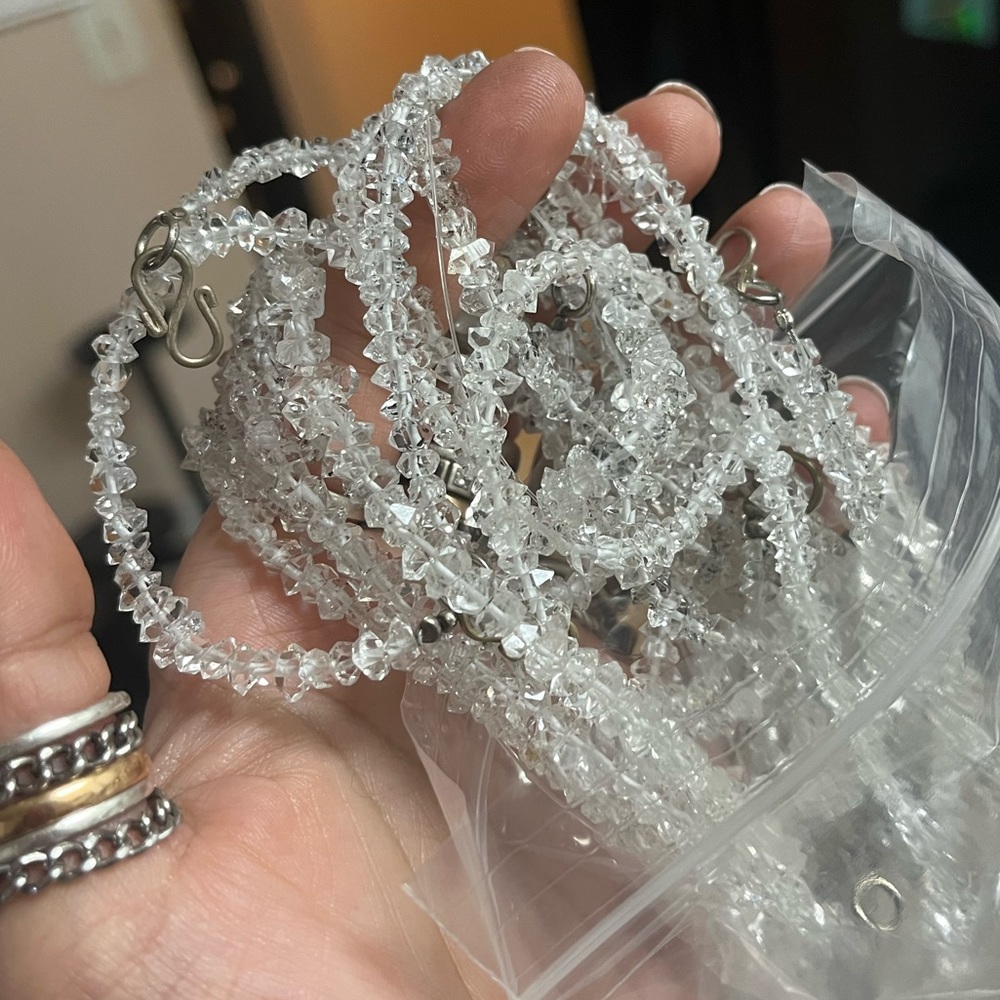 Genuine herkimer diamonds buddha choker necklace - Picture 9 of 9